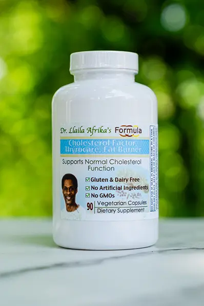 A bottle of dr. Carla afrika 's colon cleanse formula