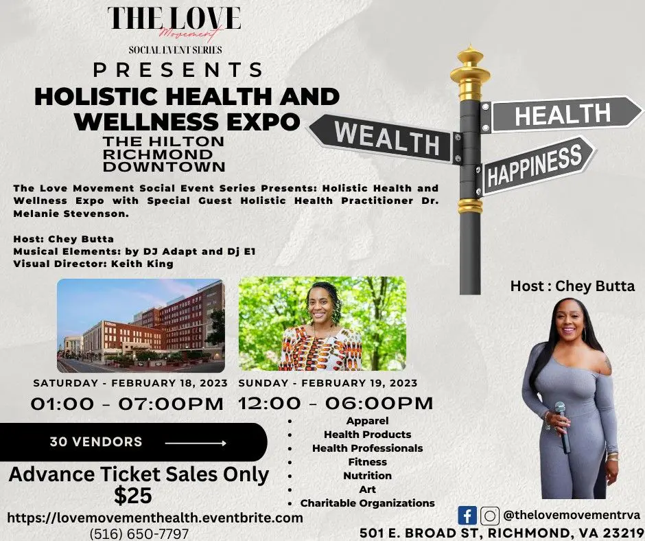 A flyer for the holistic health and wellness expo.